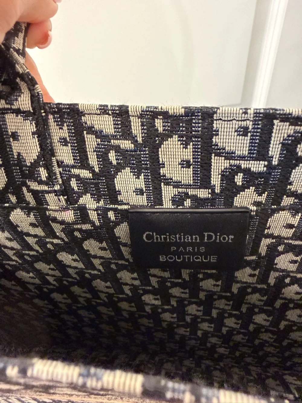 Dior Canvas Tote in Black and Blue - Picture 4 of 4